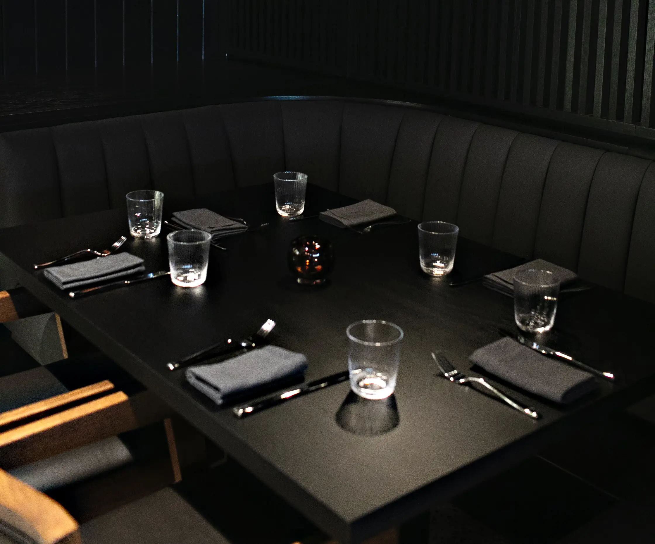 Crawford Brothers dining room set for a private event